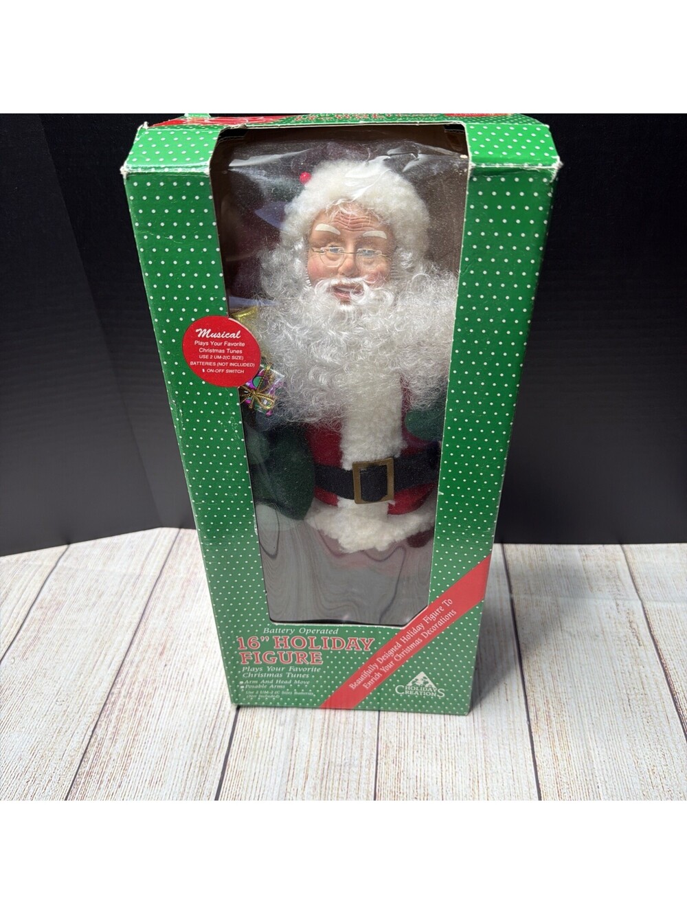 Vintage Battery Operated 16” Holiday Santa Figure Holiday Creations Not Tested